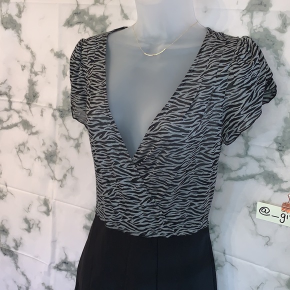 NWOT Medium Zebra Top Contrast Dress - Picture 3 of 13